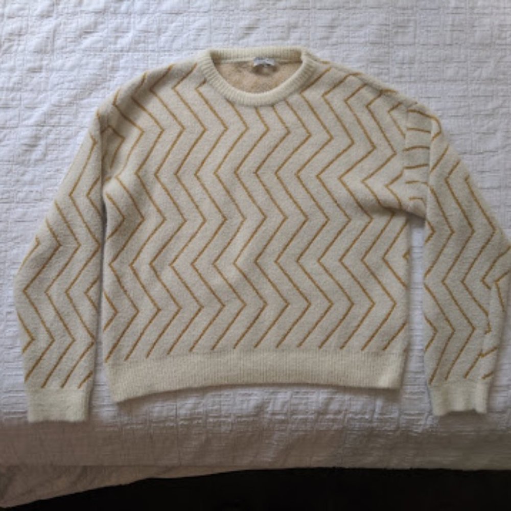 FRNCH, Nadeto Vertical Zig Zag Print Sweater Size